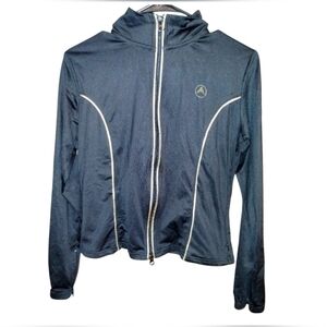 Boca for Boston Proper jogger, jacket, black with gold accents,size xs
